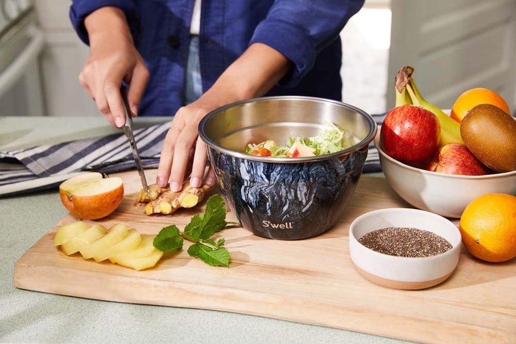Swell Bazar Kit_Bowl_Termico_C/Tapa_1.9L_Azurite_Marble