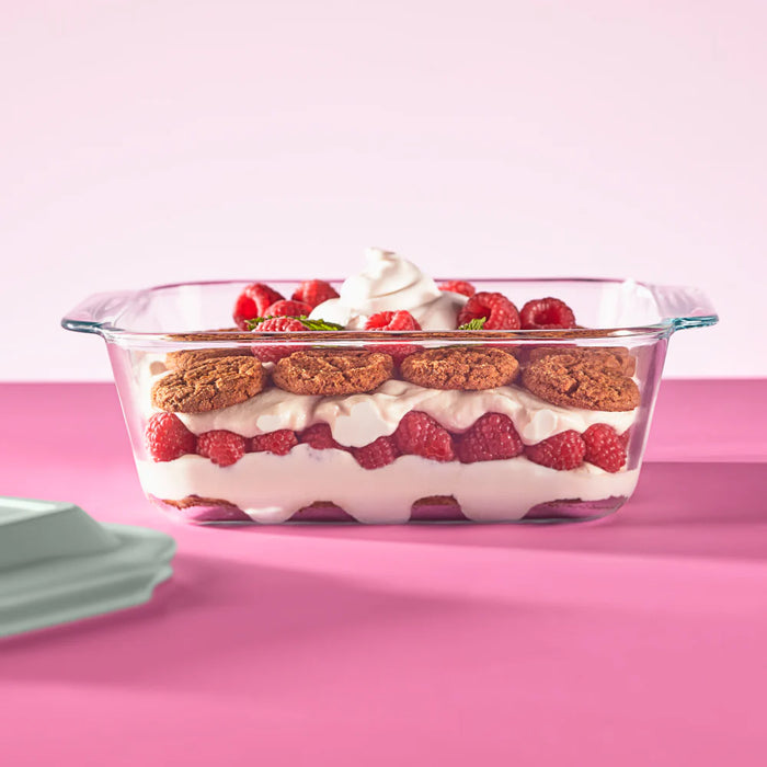 0Pyrex Profundo 4.7L Oblong Baking Dish c/Tapa