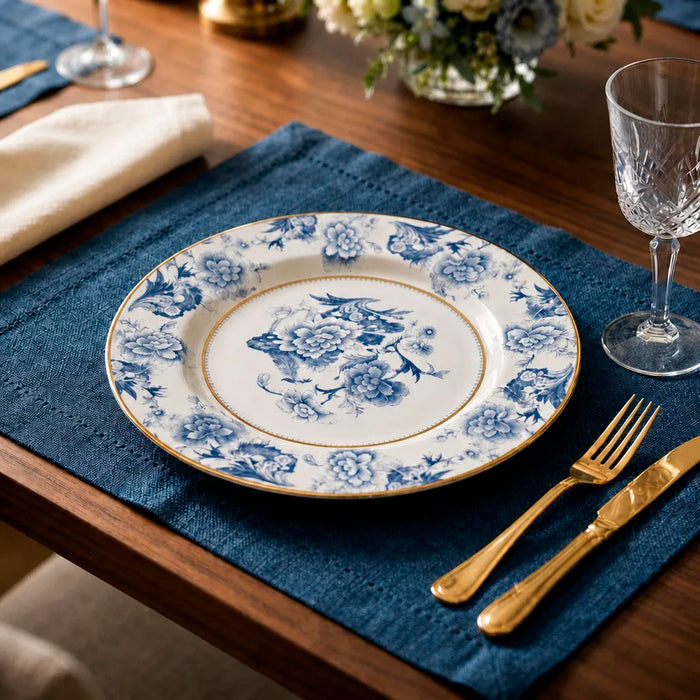 Alleanza Plato Sobremesa Chinese Blue Filete Ouro Caixa 2da Classific.