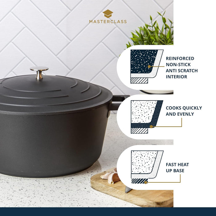 Masterclass Bazar Cacerola_de_Aluminio_fundido_28cm/2.5_Litros_Caja_de_Regalo