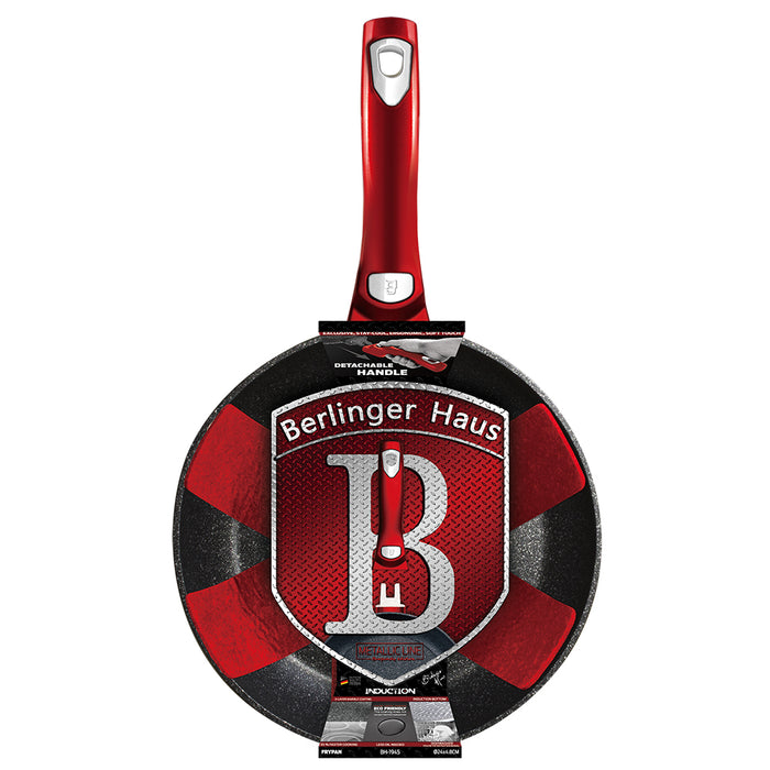 Berlinger Haus Bazar Sarten con mango desmontable 28 cm Metalica  Edicion Burgundy