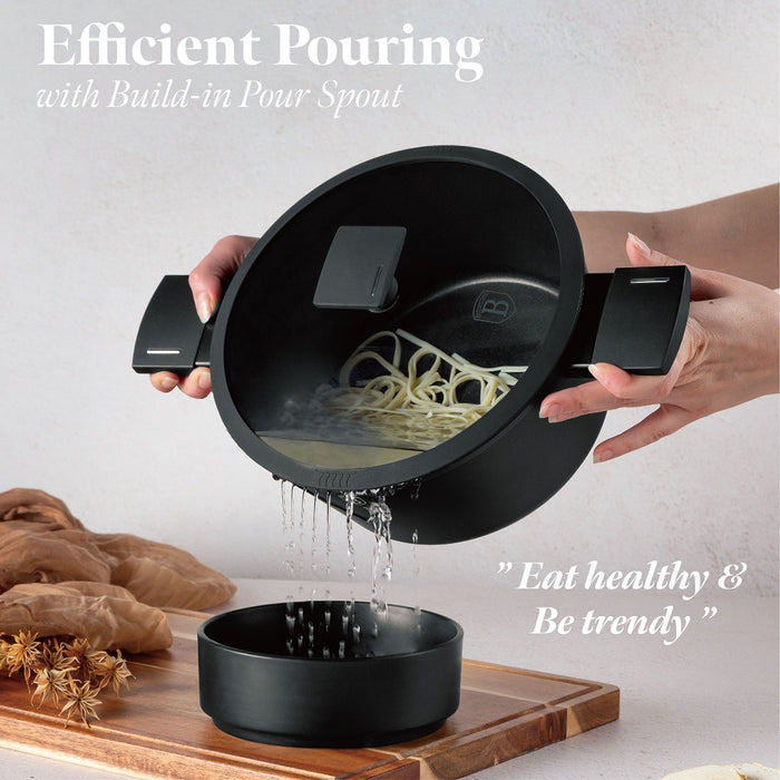 Berlinger Haus Bazar Cacerola_c/tapa_28_cm_Matte_Black_Collection