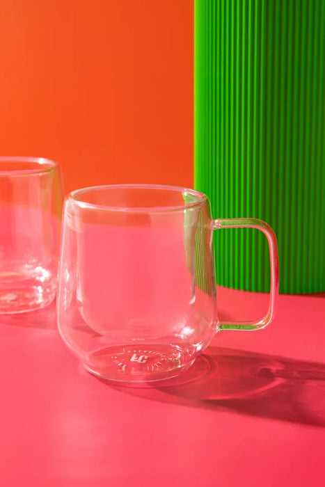 La_Cafeterie Bazar Set_2pc_Tazas_de_café_exresso_vidrio_de_Doble_pared_100ml_Caja_de_Regalo