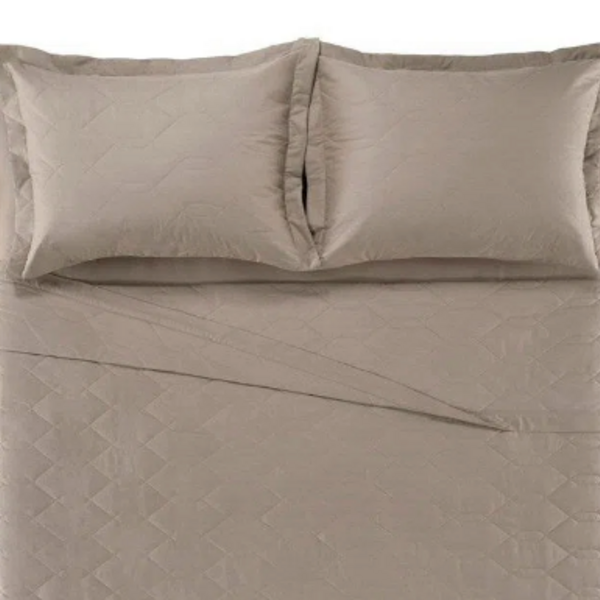 Karsten Cubre Cama Liss Taupe Soltero