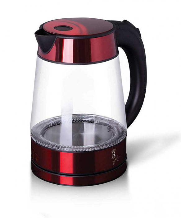 Berlinger Haus Bazar Hervidor electrico de cristal  Metalica Edicion Burgundy