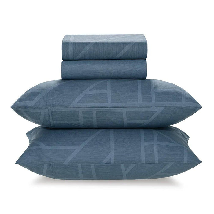 7909156970195 KARSTEN BLANQUERIA JUEGO DE SABANAS CAMA ISAC 290 X 240 AZUL