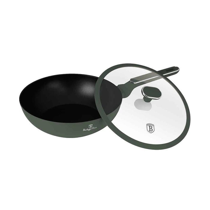Berlinger Haus Bazar Wok C/Tapa 28 Cm Matte Green Coleccion