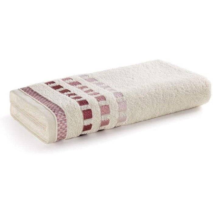 Karsten Toalla Bano Calera 67X135 Ivory/Rosa