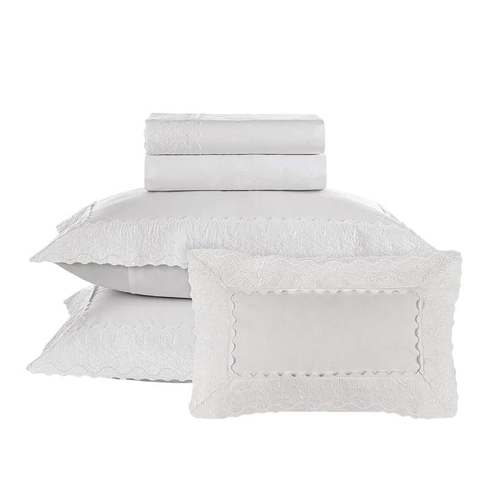 Karsten Blanqueria Juego Sabana Cama Antonia 240X250 Blanco/Blanco