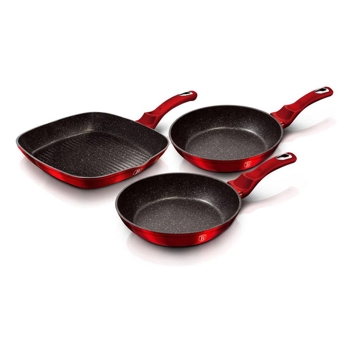5999108407499 Berlinger Haus Bazar Jgo Sarten 3 pcs Line Burgundy