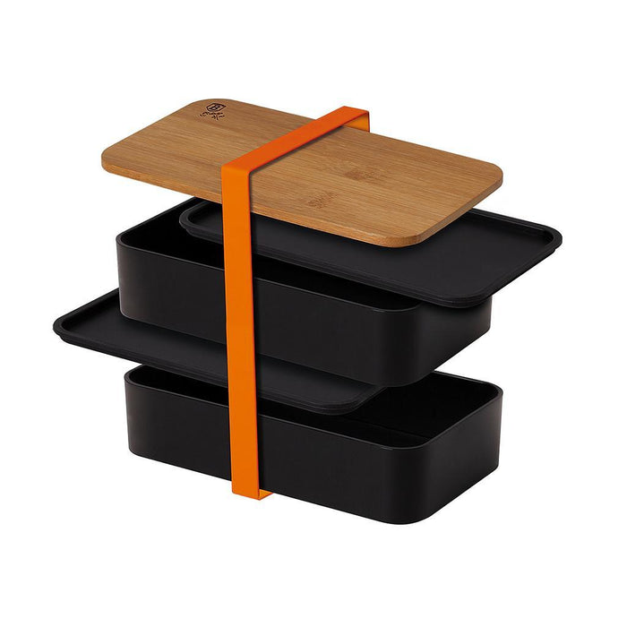 Berlinger Haus Bazar 2 Loncheras Con Tapa De Madera Marron