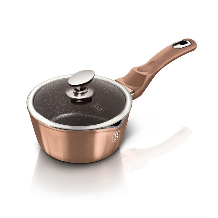 Berlinger Haus Bazar Cacerola con tapa 16 cm Metalica  Rose Gold Edition