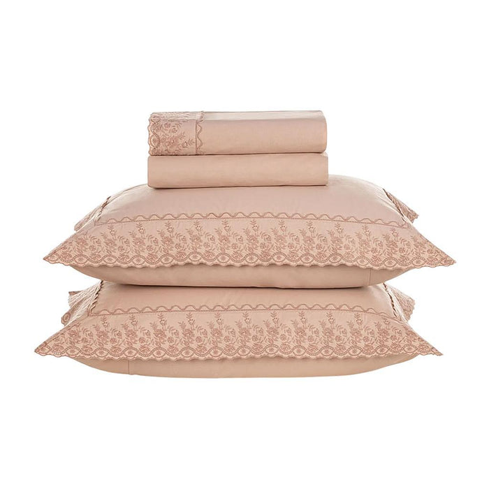 Karsten Blanqueria Juego Sabana Cama Antonia 290X250 Rose/Rose