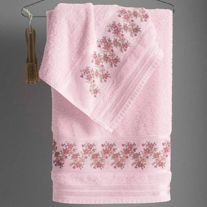 Karsten Toalla Mano Bordar Sabrine Ii 30X45 Rosa Cristal
