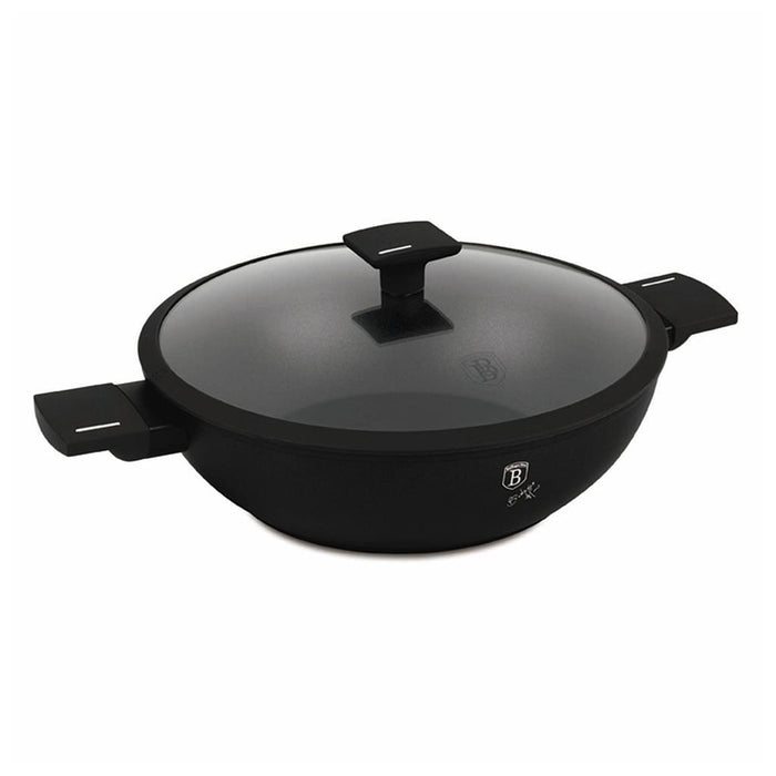 5999108475023 Berlinger Haus Bazar Wok c/tapa 30 cm Matte Black Collection