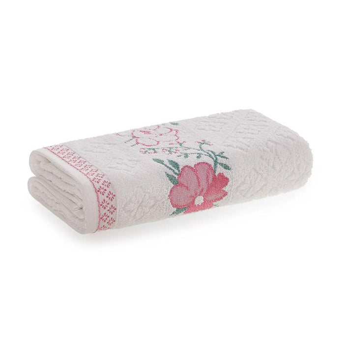 Karsten Toalla rostro Yuna 48 X 80 Blanco/Rosa