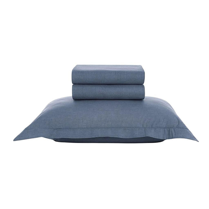 Karsten Blanqueria Juego Sabana Cama Tesso 180X240 Marino