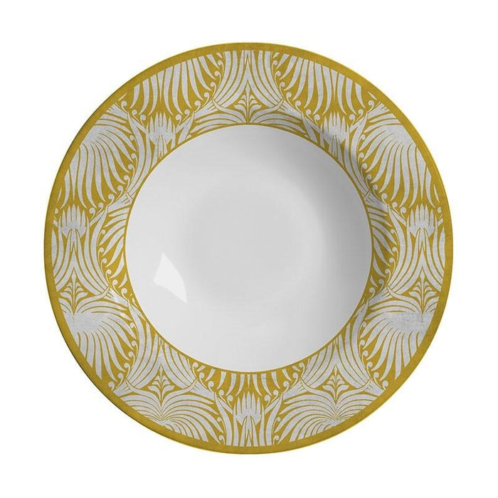 7908199435623 ALLEANZA PLATO HONDO YELLOW DAMASK CAIXA 2DA CLASSIFIC.