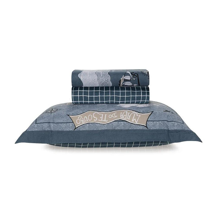 7909156985854 KARSTEN BLANQUERIA JUEGO DE SABANAS CAMA MUNDI 180 X 250 AZUL
