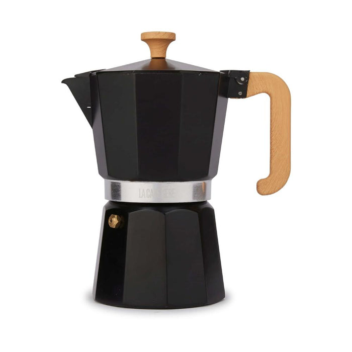 La Cafeterie Bazar Cafetera Expresso de Aluminio 6 Tazas Black Caja de Regalo