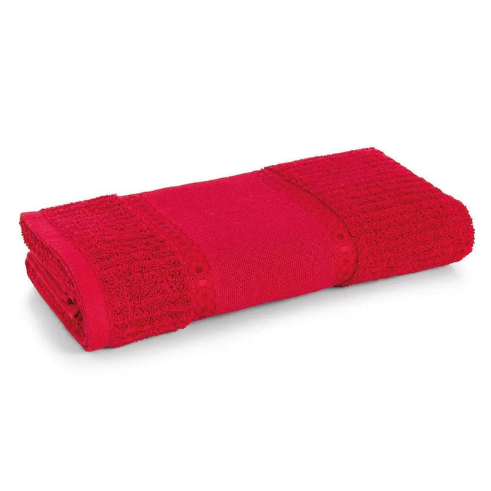 7909156990452 KARSTEN TOALLA DE ROSTRO BAÑO PASSA FITAS I 48X80 ROJO