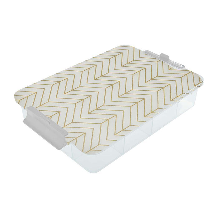 Farberware Bazar Tabla De Picar Polypropylene C/Diseno Con Caja De Snack 30X40.5Cm