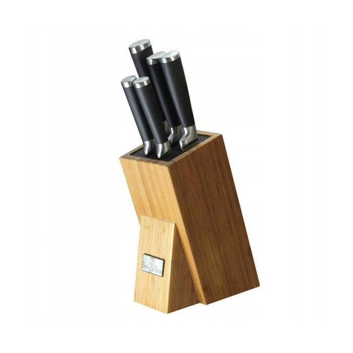 Berlinger Haus Bazar Juego de cuchillos con soporte de bambú Black Silver