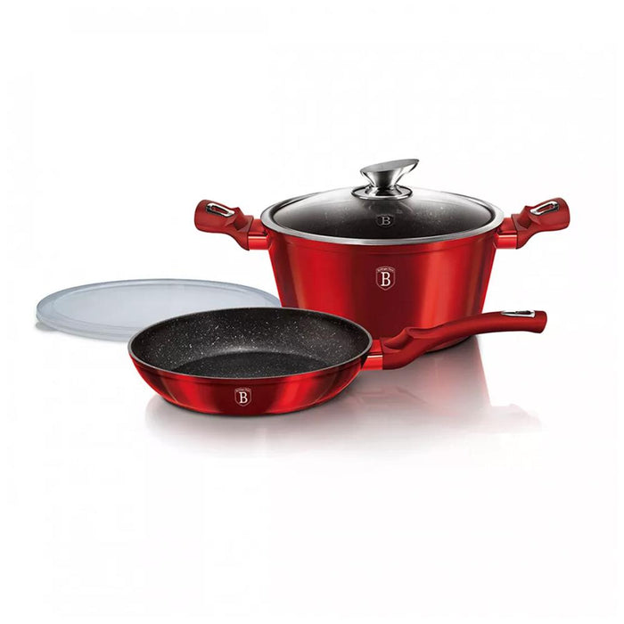 5999108419799 BERLINGER HAUS BAZAR BATERIA DE COCINA 4 PIEZAS METALICA  EDICION BURGUNDY