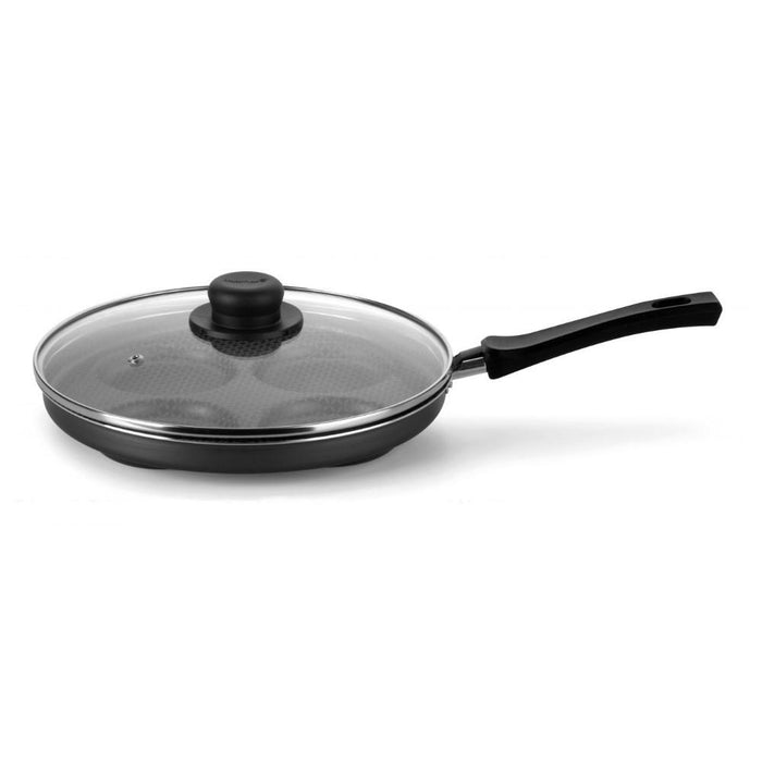 7896398333096 MULTIFLON BAZAR GOURMET SARTEN 4 HUEVO C/RTAPA NEGRO