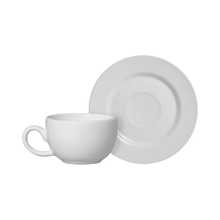Alleanza Bazar Taza de Cafe con platillo Blanco Liso Alt. 5 cmVol. 85 ml