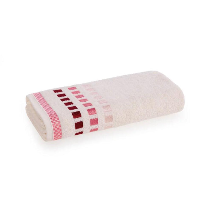 7909156680230 KARSTEN TOALLA ROSTRO CALERA 49X70 IVORY/ROSA