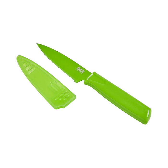 Serrated Paring Knife Colori® 4” (green)