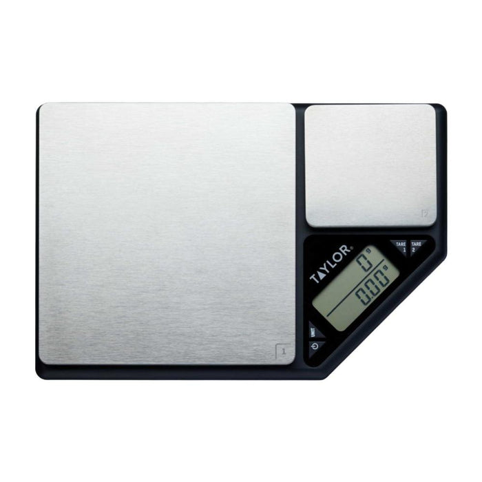 5057982054762 TAYLOR BAZAR BASCULA DE COCINA DIGITAL DE DOBLE PLATAFORMA 5KG/500G CAJA DE REGALO