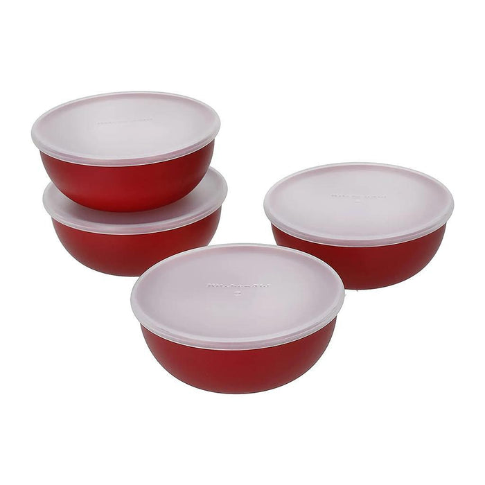 KitchenAid Bazar Universa Juego Tazones 4Pc Rojo
