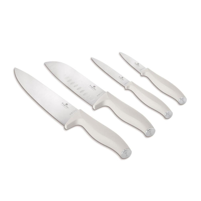 5999108478291 BERLINGER HAUS BAZAR JGO DE CUCHILLOS 4 PCS MATT CREAM