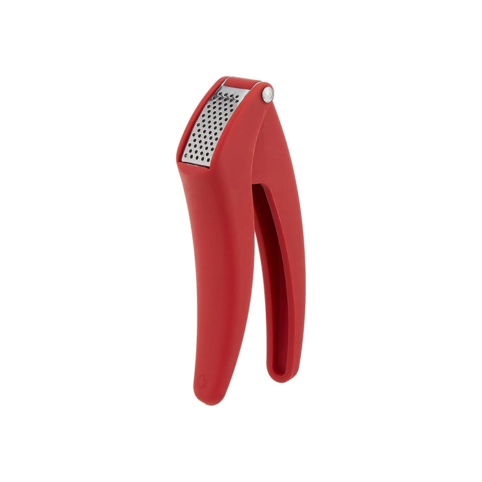 Easy-Clean Garlic Press 7” (red)