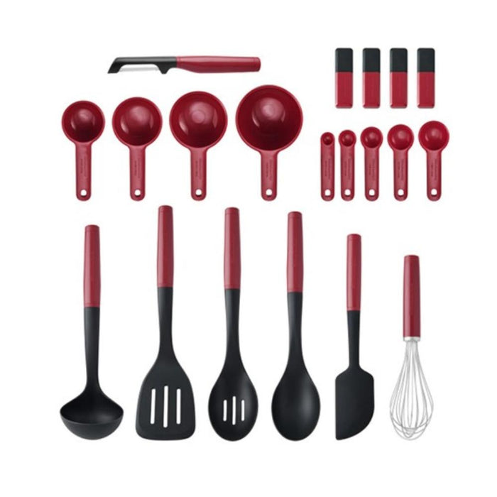 KitchenAid Bazar Set 20 Pc Utencilios de cocina - Rojo