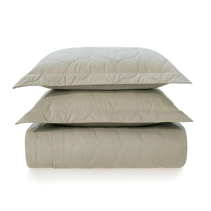 7909156129432 KARSTEN CUBRE CAMA C/PORTA ALMOHADA TOM 240X260 VERDE SALVIA