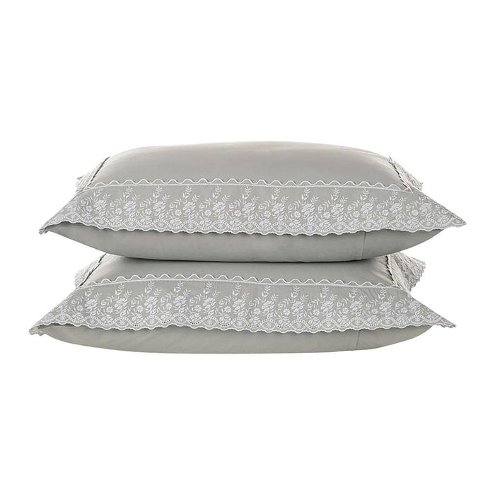 Karsten Blanqueria Juego Funda Cama Antonia 50X70 Mineral C/Blanco