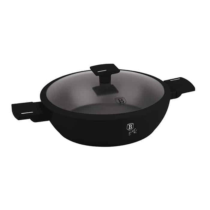 Berlinger Haus Bazar Cacerola Poco Profunda C/Tapa 30 Cm Matte Black Coleccion
