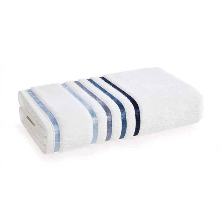 7909156675151 Karsten Blanqueria Toallon Baño Lumina 86x150 Blanco/Azul