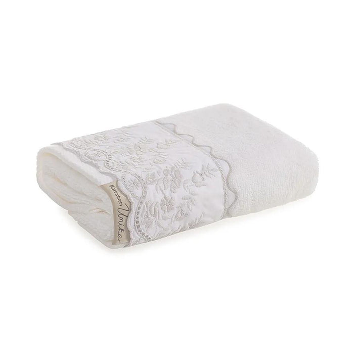 Karsten Toalla de Visita Antonia 30x50 Blanco/Prata