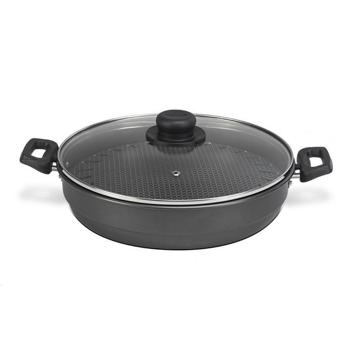 Multiflon Bazar Versatil Parrilla 28 C/Tapa De Vidrio