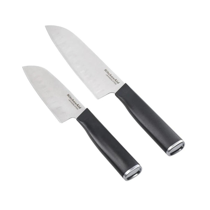 KitchenAid Bazar Santoku Set de Cuchillo 2Pc 18 y 12 cm c/estuche