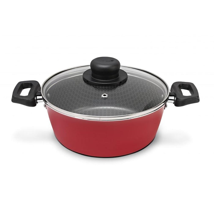 Multiflon Bazar Essencial Cacerola Rojo C/Asas 22