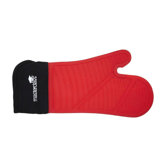 MASTERCLASS BAZAR GUANTE DE SILICONA SIN COSTURA Y C/FUNDA DE AGODON ROJO