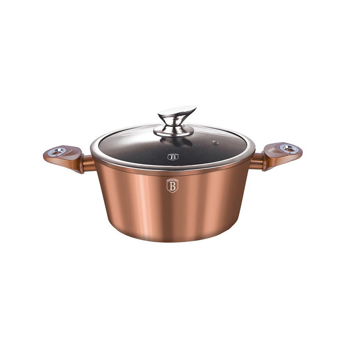 Berlinger Haus Bazar Cacerola con tapa 20 cm  Metalica Edicion Oro Rosa