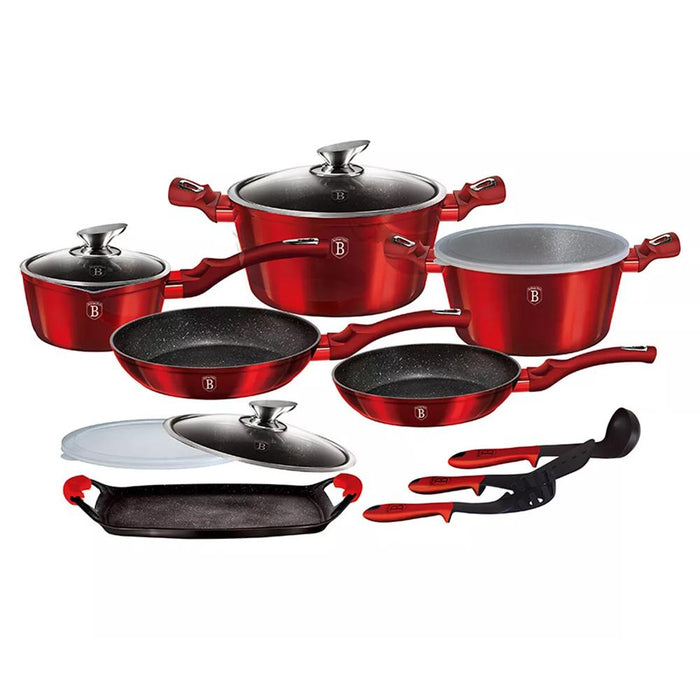 5999108419812 Berlinger Haus Bazar Bateria de cocina de 16 pz Burgundy