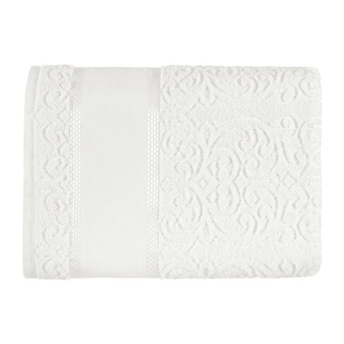7909156382219 KARSTEN TOALLA DE BANO BORDAR MELINAII 74X140 BLANCO