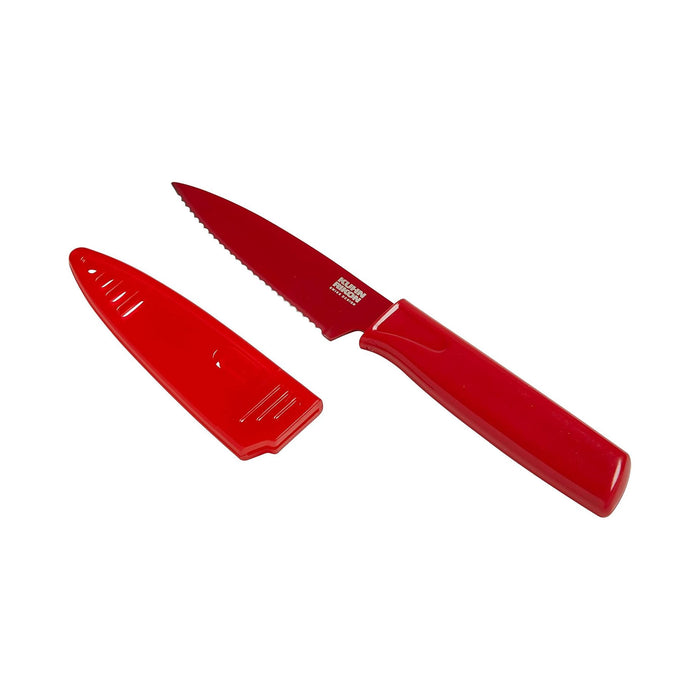 Serrated Paring Knife Colori® 4” (red)